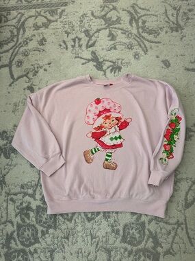 Strawberry Shortcake Pink Crewneck Sweatshirt